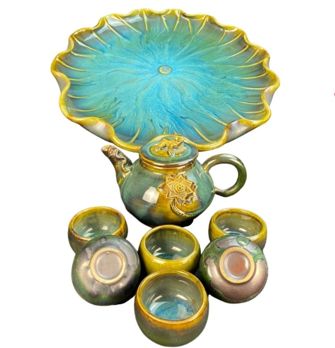Bộ Ấm Trà Thờ Khay Hình Chiếc Lá Nhỏ Chất Liệu Ngọc Onyx Trắng.png